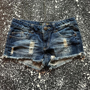 Something Trickie Jean Shorts Sz 1